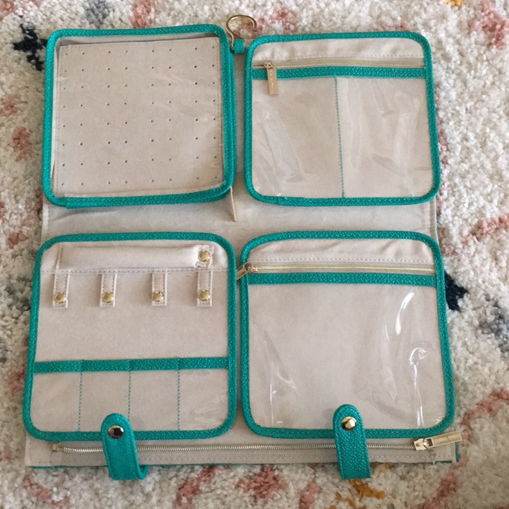 Jet Set Travel Case Kendra Turquoise with Dust Bag - Picture 8 of 16